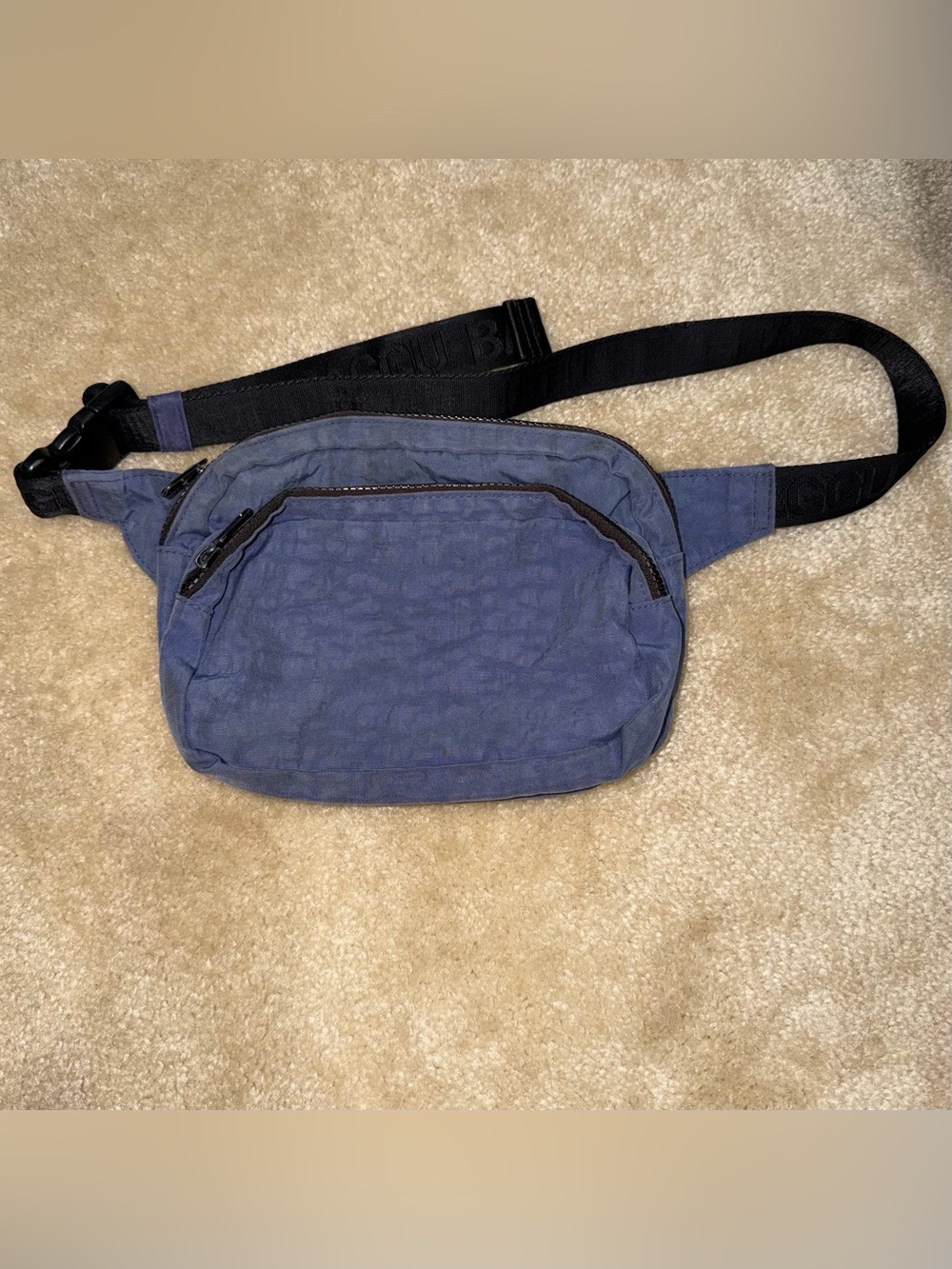 BAGGU Blue Fanny Pack Waist Bag Nylon used OG